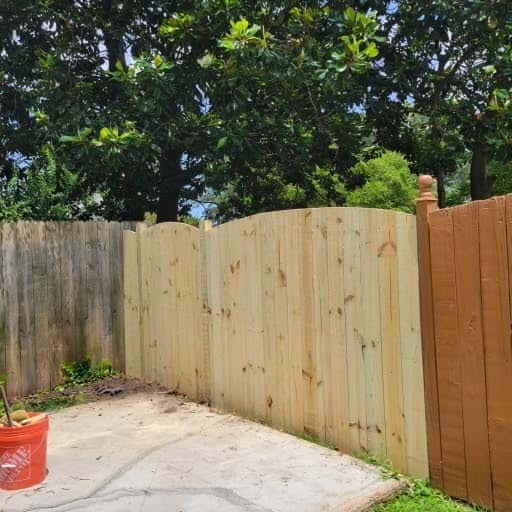 Fence and exterior project example Fresh privacy fence project used to show service quality