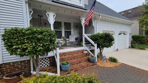 Exterior Repairs project example Front porch railing and exterior repair project by A Legacy Handyman