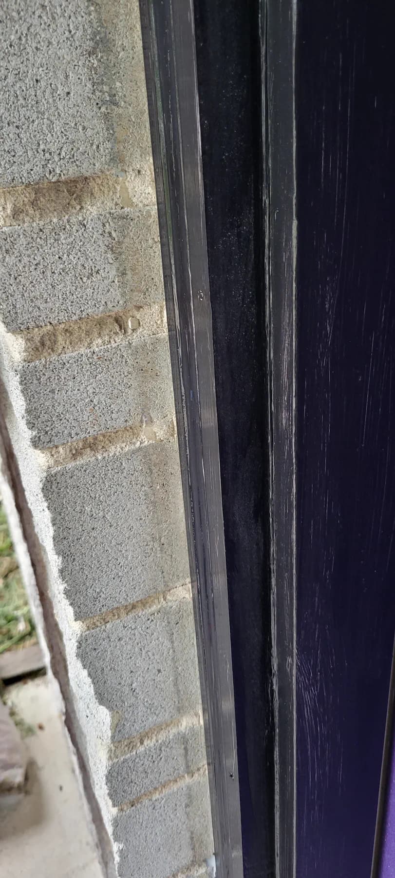 Exterior door threshold and trim repair detail
