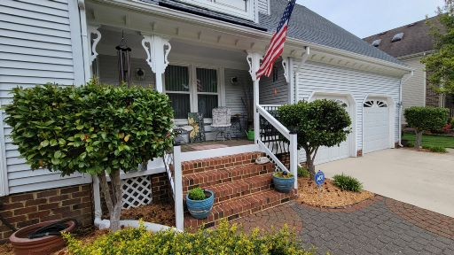 Local front porch railing and exterior repair project context
